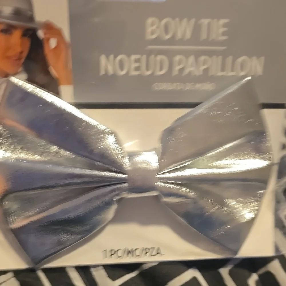 Silver Bow Tie